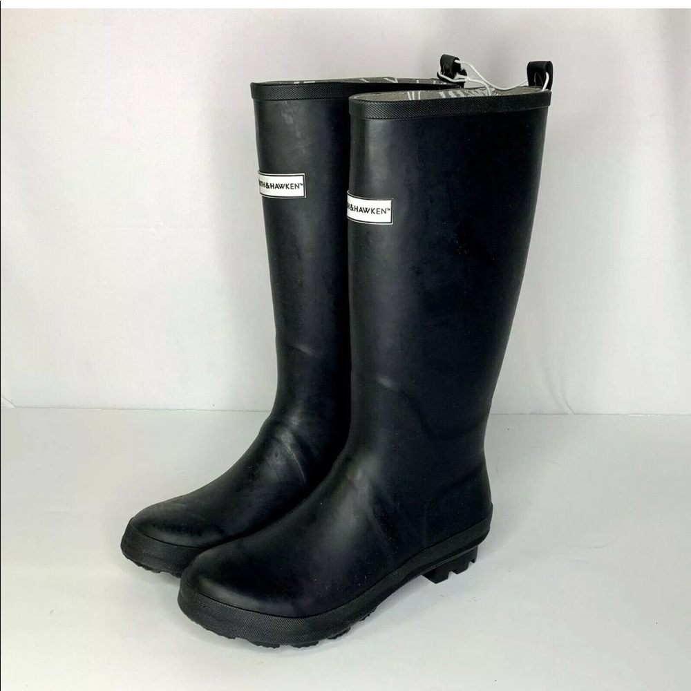 Smith and Hawken Tall Black Rubber Rain Boots - Picture 6 of 9